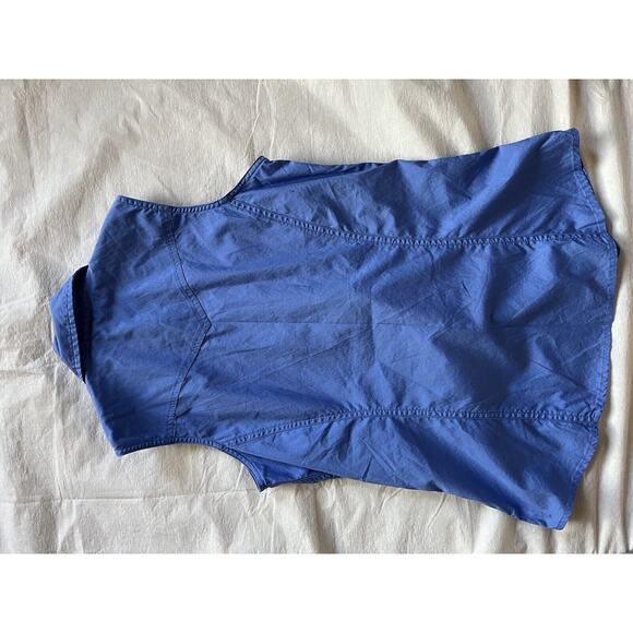 Carhartt Women's Sleeveless Shirt Collared Top Pearl Snap Blue WS004 BLL Size S - Picture 2 of 4